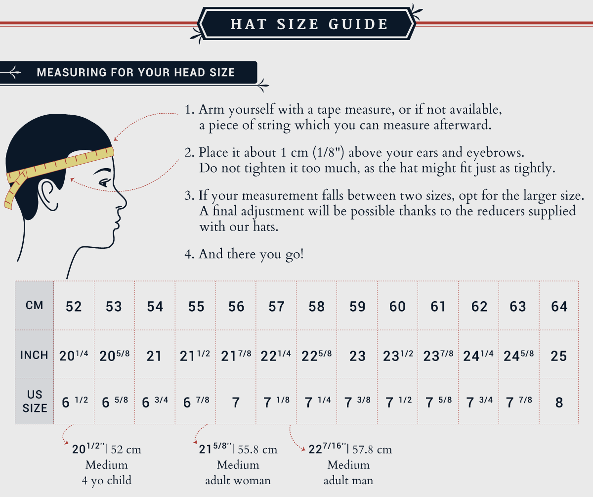 How To Determine Your Hat Size Hat Sizing Chart Sungrubbies 60 OFF