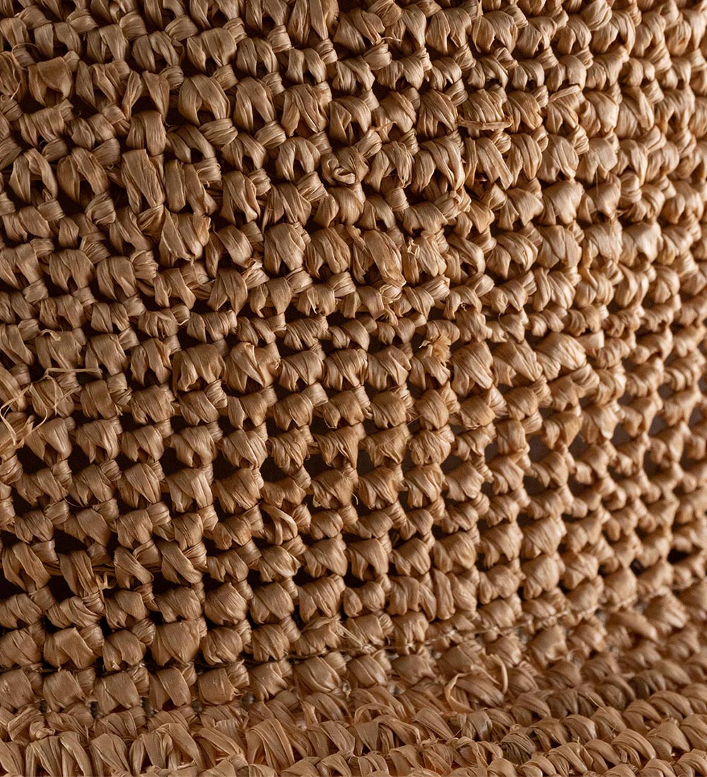 Close-up of hemp straw weaving