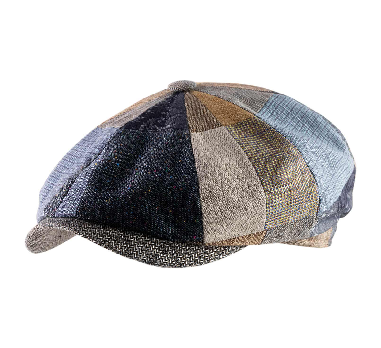 Fresh Patchwork Flat Cap Caps Stetson Lightweight and