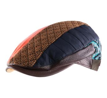 beret patchwork Camelo