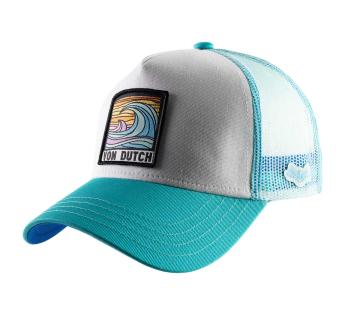 Branded Bills New Mexico Turquoise Trucker Hat - Curved Snapback Baseball Cap With Mesh Back