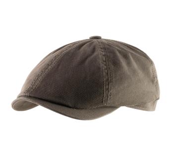 casquette Stetson kaki Cotton Twill Flat Cap