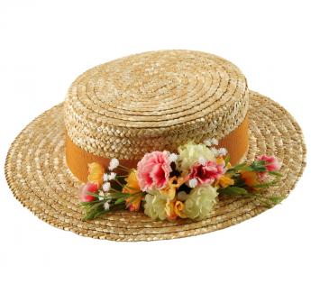 chapeau paille fleurs Suzette