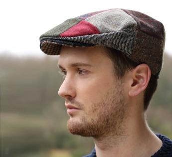 casquette irlandaise patchwork Vintage Tweed