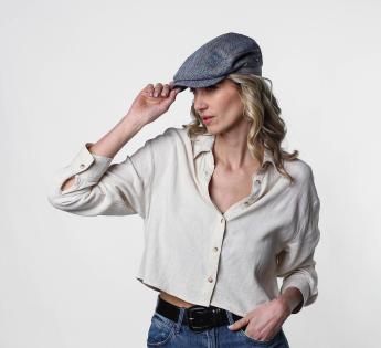 Casquette Stetson vintage Driver Cap Silk Herringbone