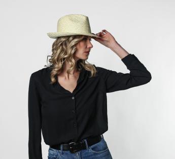 chapeau paille Nude Fedora Straw